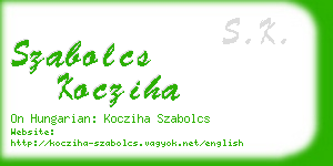 szabolcs kocziha business card